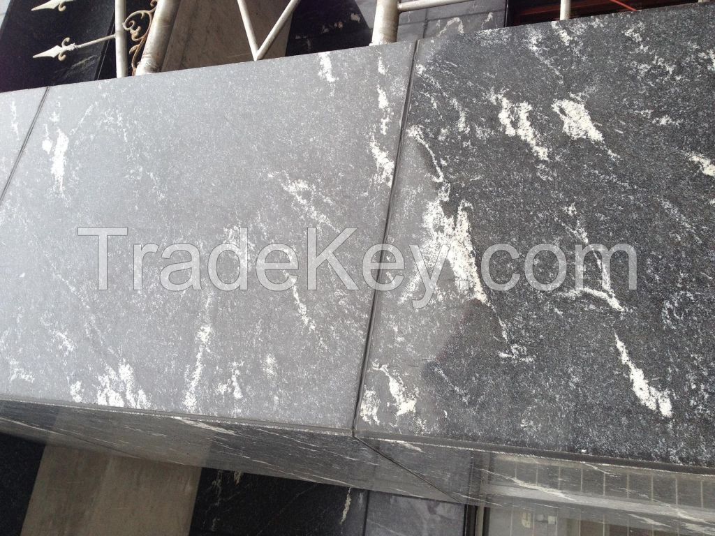 Black Galaxy black granite slab granite tile