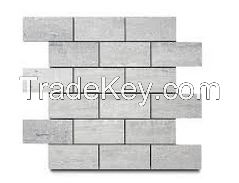 basket weave / brick / square marble mosaic 