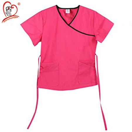 Women's Tunic Mock Wrap Hospital Medical Workwear Scrub Top