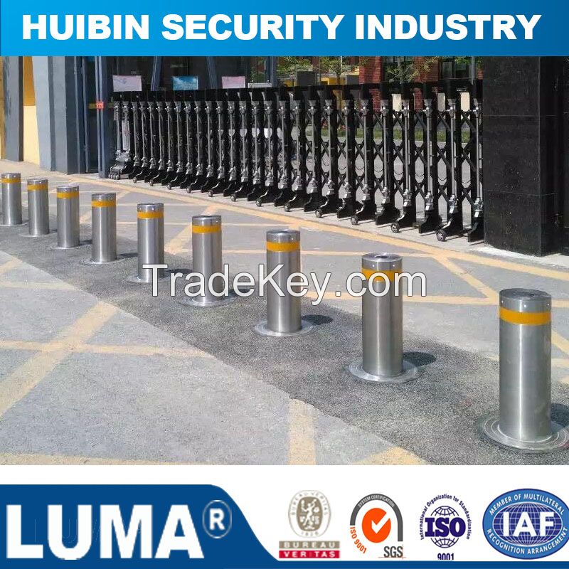 Outdoor Isolation Barrier, Removeable Stainless Bollard with LED Light