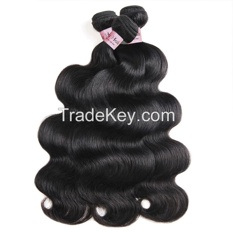 LollyHair 9A Brazilian Virgin Hair Weave Bundles Deals Body Wave Human Hair Extensions 300g with 4*4 Lace Closure Hair