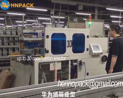 Hennopack horizontal type high speed carton erector machine