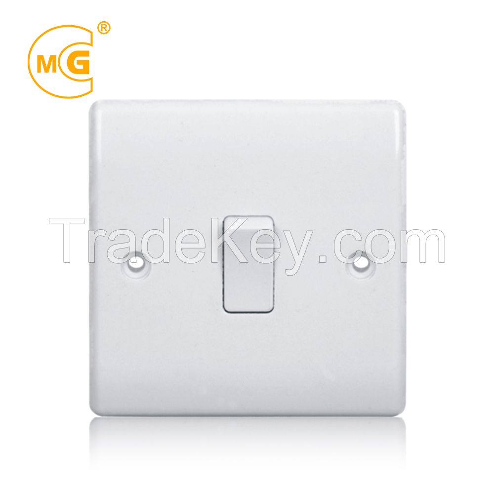 British standard electrical 10 amp 1 gang 1 way switch