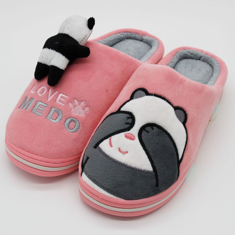 comfortable warm with  panda cartoons slippers for woman