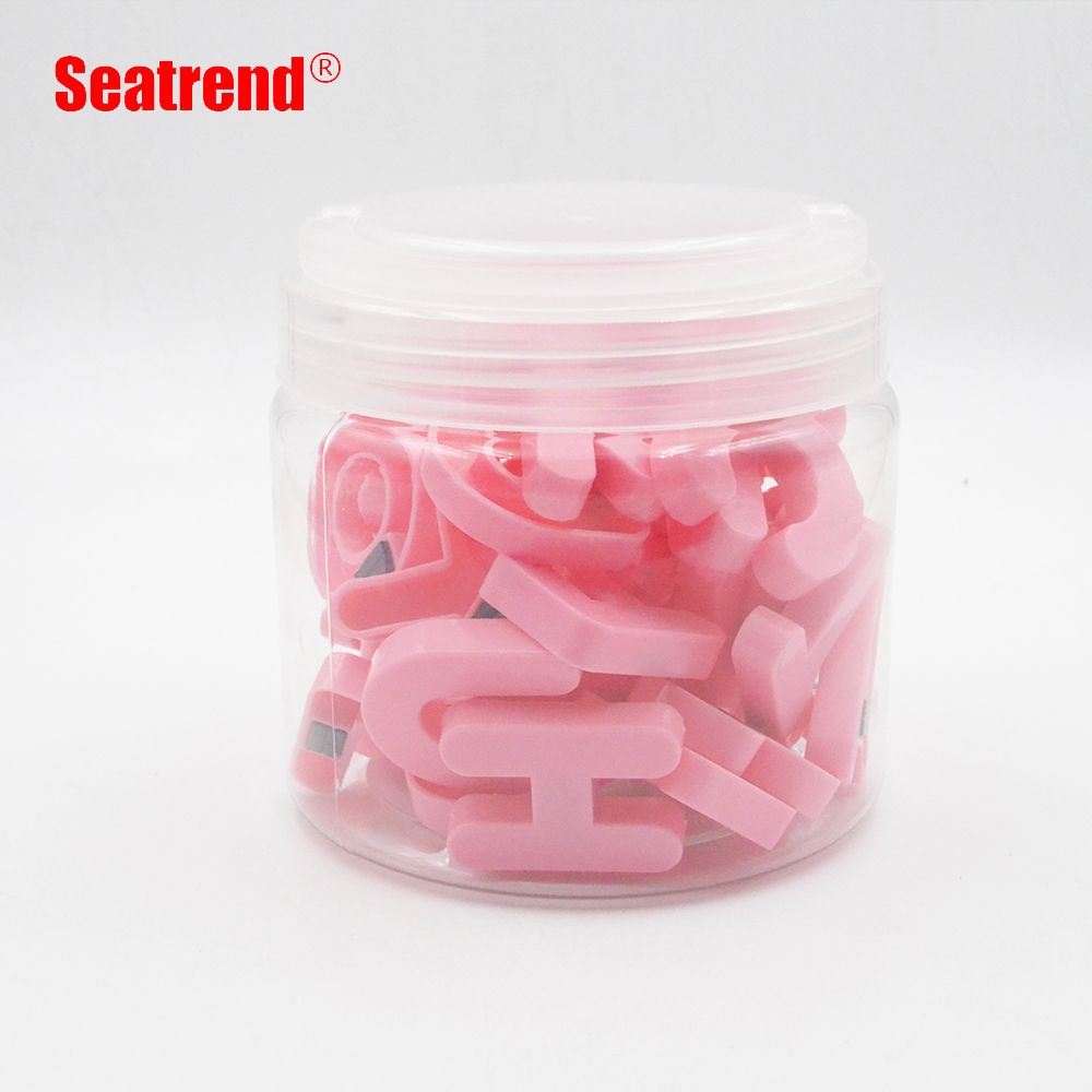 Pink Magnetic Capital Letters Plastic ABC Magnets For Pre-school Learning 