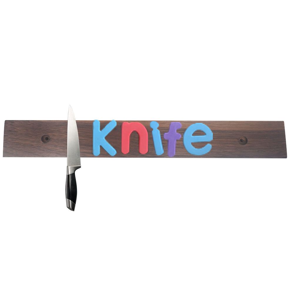 Seatrend Quality Walnut Wood Magnetic Knife Holder Neodymium Magnetic Kinfe Strip/Bar