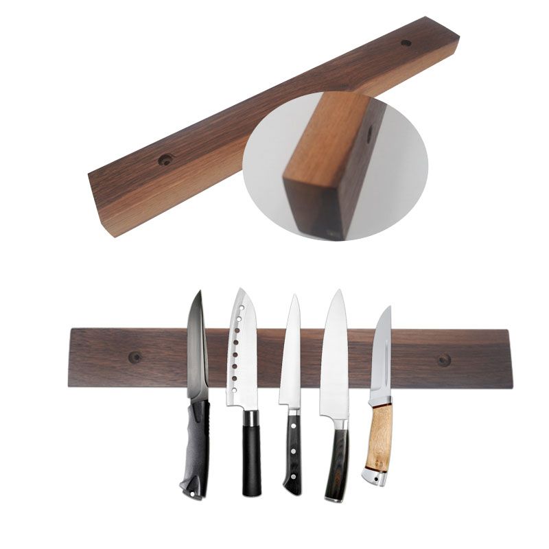 Seatrend Quality Walnut Wood Magnetic Knife Holder Neodymium Magnetic Kinfe Strip/Bar