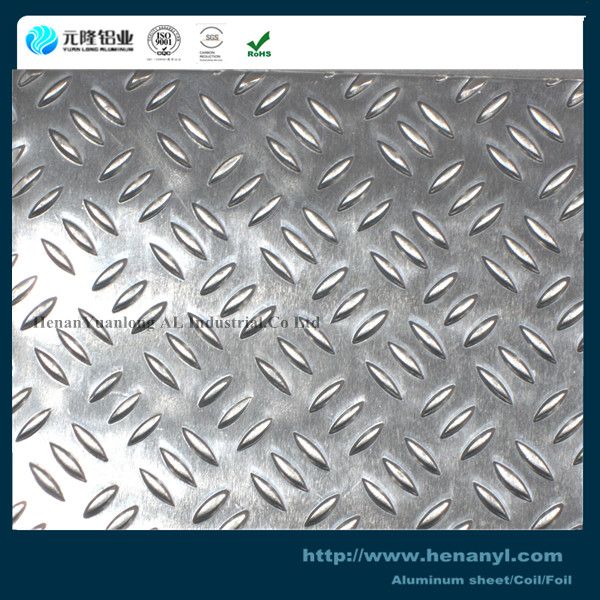 1060 3003 5052 5754 6061 6063 6082 aluminum embossed diamond checkered sheet / plate