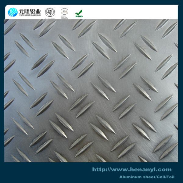 1060 3003 5052 5754 6061 6063 6082 aluminum embossed diamond checkered sheet / plate