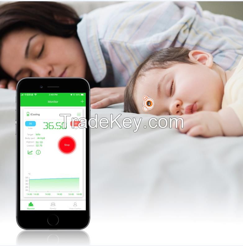  Intelligent Thermometer, household Thermometer Work with Smartphone APP 