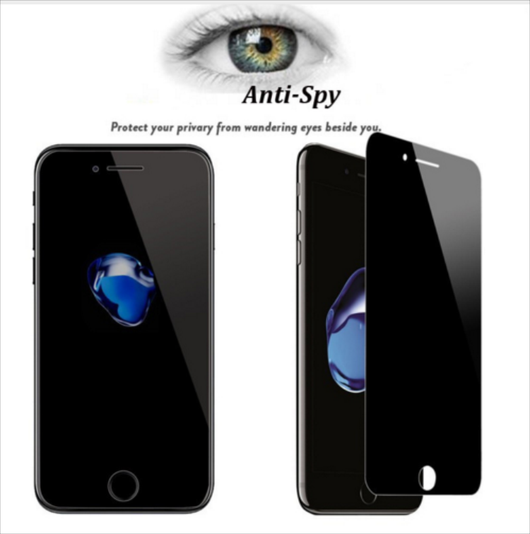 Anti Spy Black Cover Phone Glass Film Privacy Tempered Glass Screen Protector for Samsung A3 A5 A7 A8