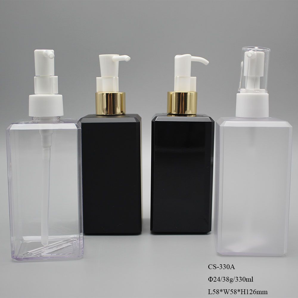 transparent color diamond shape PETG plastic cosmetic bottle China supplier