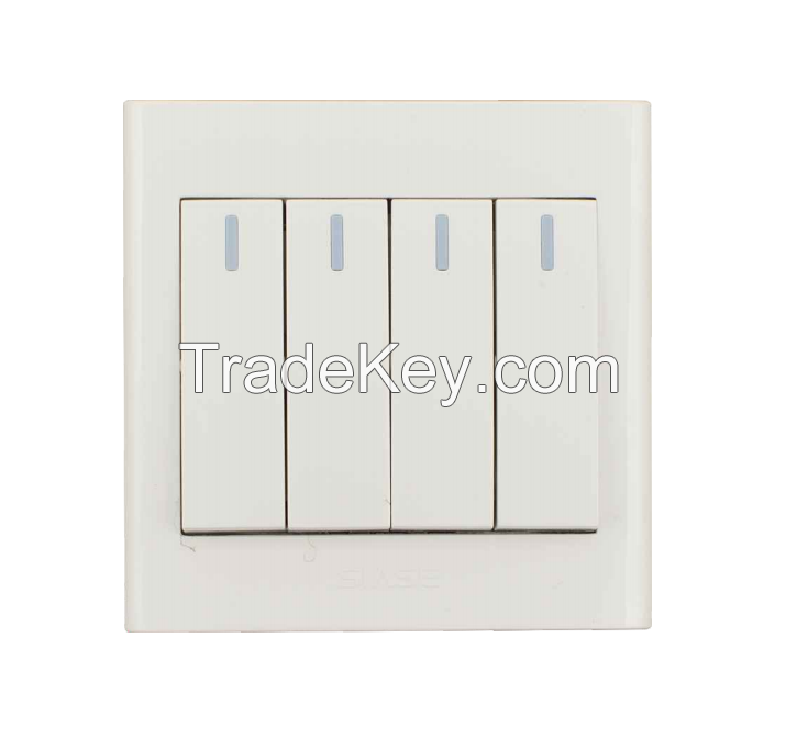 Factory Offer Siase Brand Siase switches and sockets 4Gang 1/2 way switches