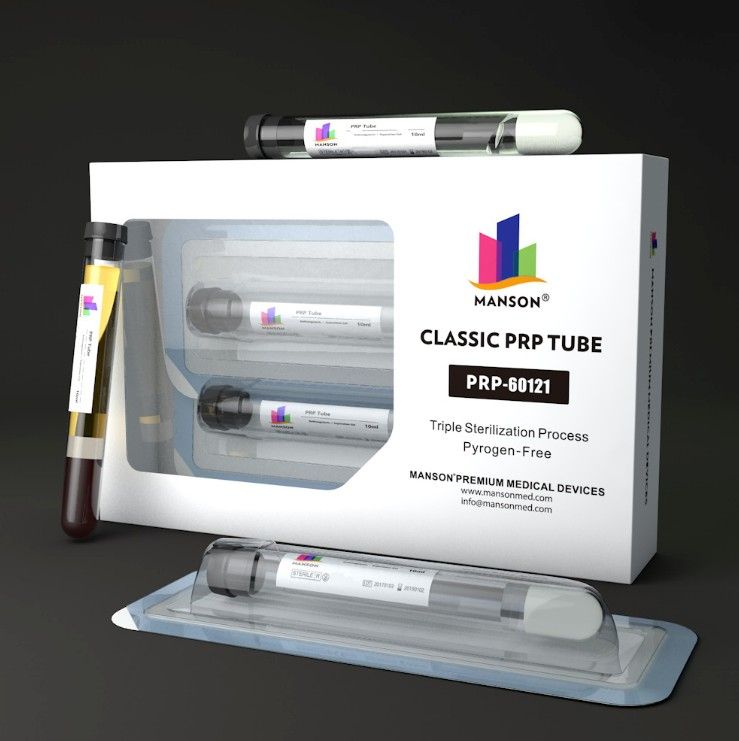 MANSNON Triple sterile PRP platelet rich plasma blood separate sodium citrate acd gel inject prp tube