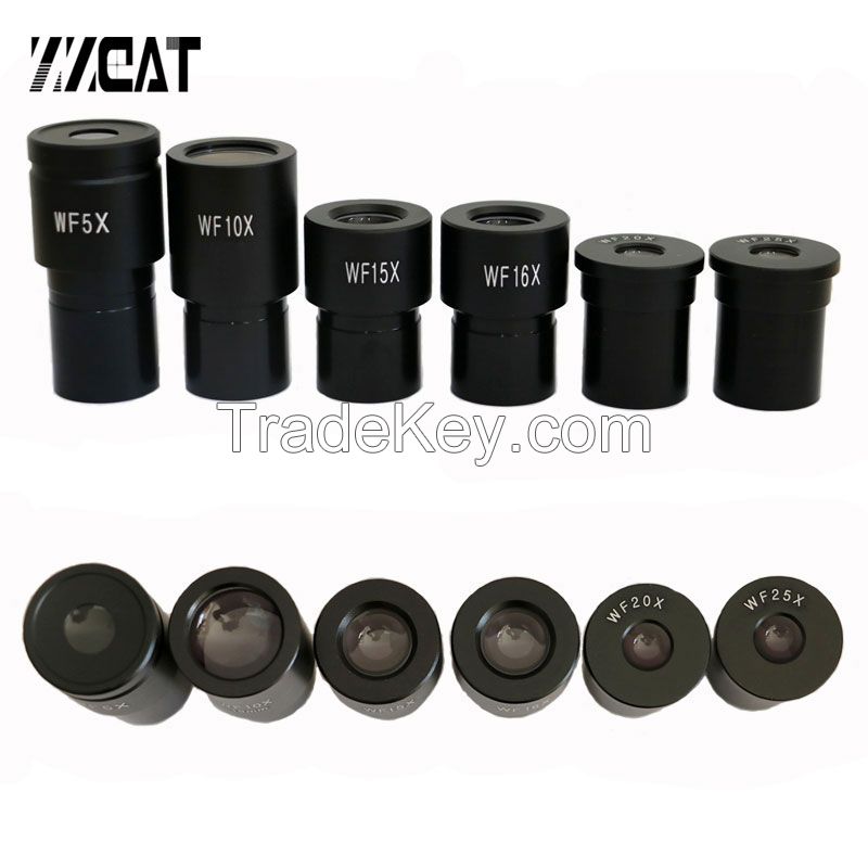 Wide Angle Eyepiece Microscope 5X 10X 15X 20X 25X Biological Microscope Lens 23.2mm Mounting Size Microscope Ocular