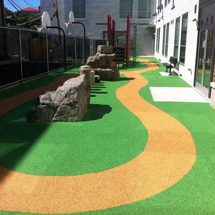 Playground rubber mulch for children safety 