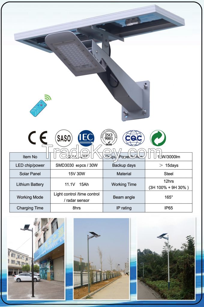 Solar street lights in CE certificate