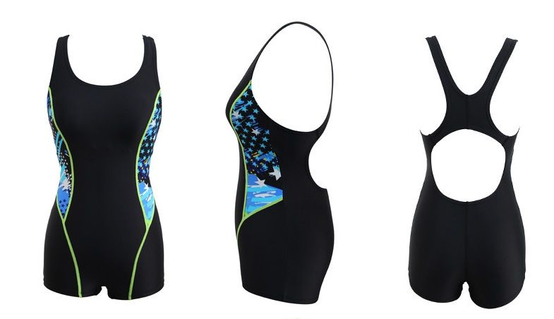 Brand Boxer one-piece swimsuit professional sport swimsuit women athle