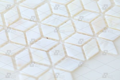 White Rhombus Mother Of Pearl Seashell Tile Mosaic