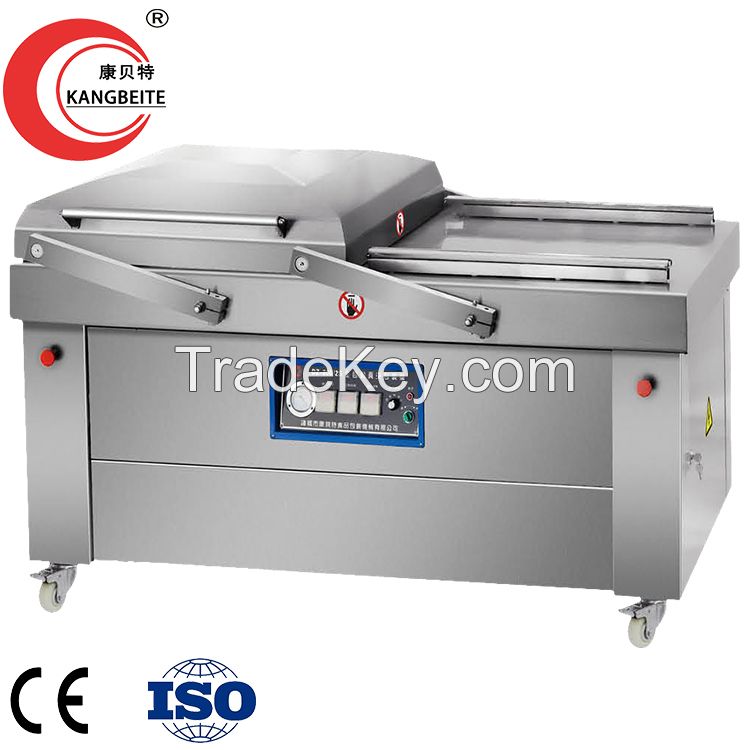 Automatic lid heavy duty Double chamber vacuum packaging machine