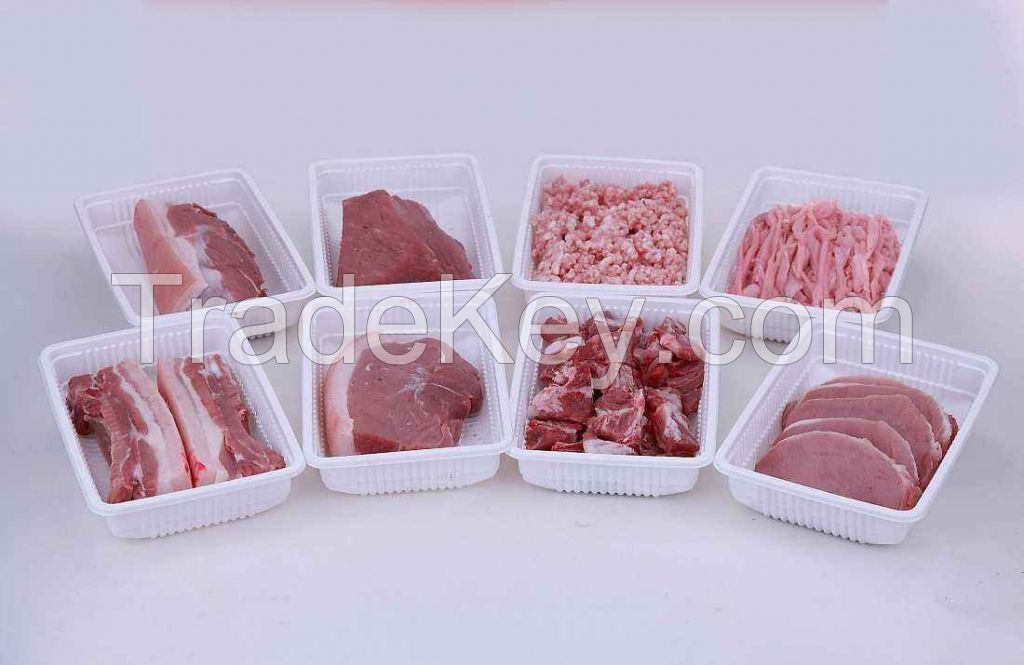 Automatic tray sealing machine for fast food frozen seafood meat