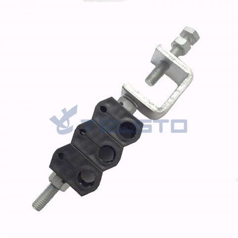 Optic fiber clamp for fiber cable, power cable, double type 6 holes