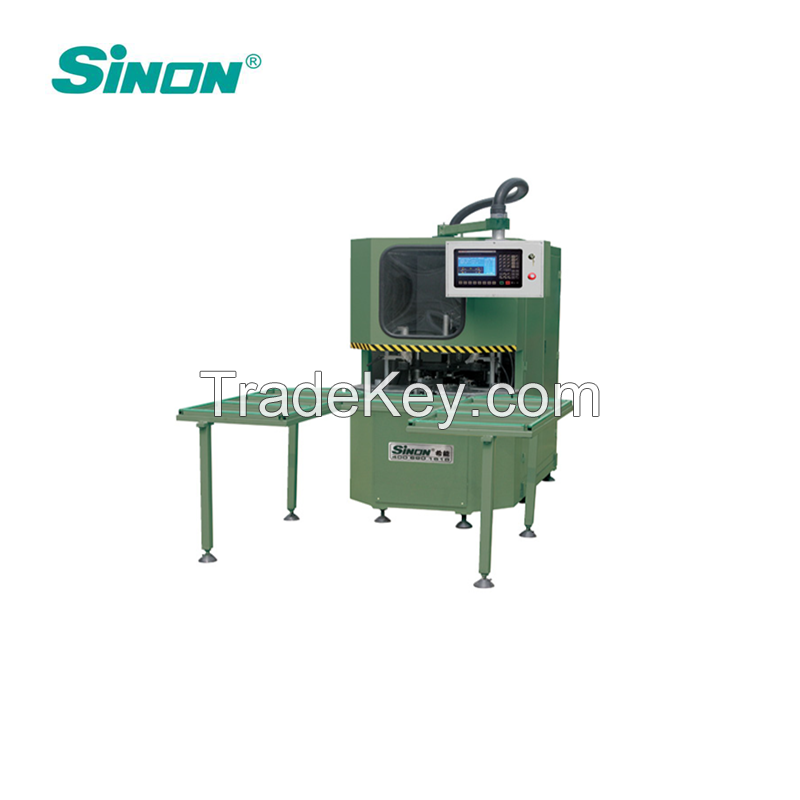 6 knife CNC Upvc profile corner cleaning machine for windows and doors