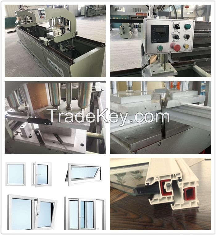 Double Corner welding upvc window making machine