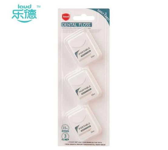 LeDe high elastic ultra-fine 15 meters * 3 boxes of dental floss family packing