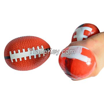 soft plastic rubber sports stress ball for stress relief