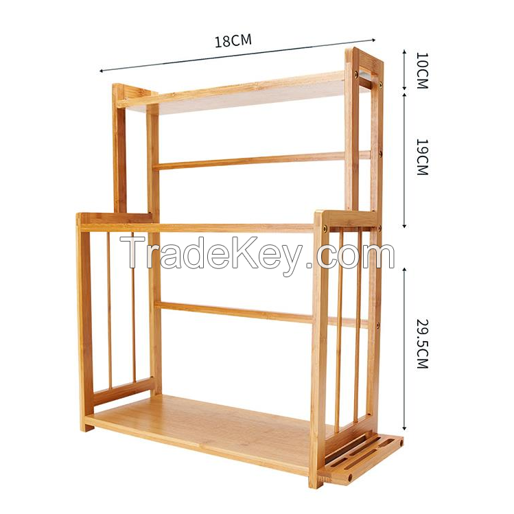 3 Tiers Bamboo Wood Spice Rack