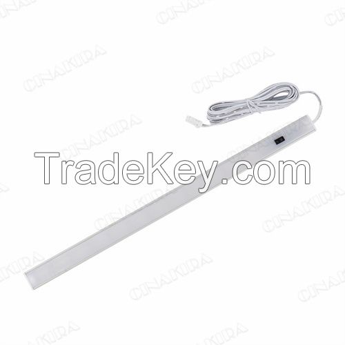 Under Cabinet Lights Touch Activated and Dimmable Aluminum LED Bar for Kitchen Workbench and Desk Warm White 3000K Plug-in 