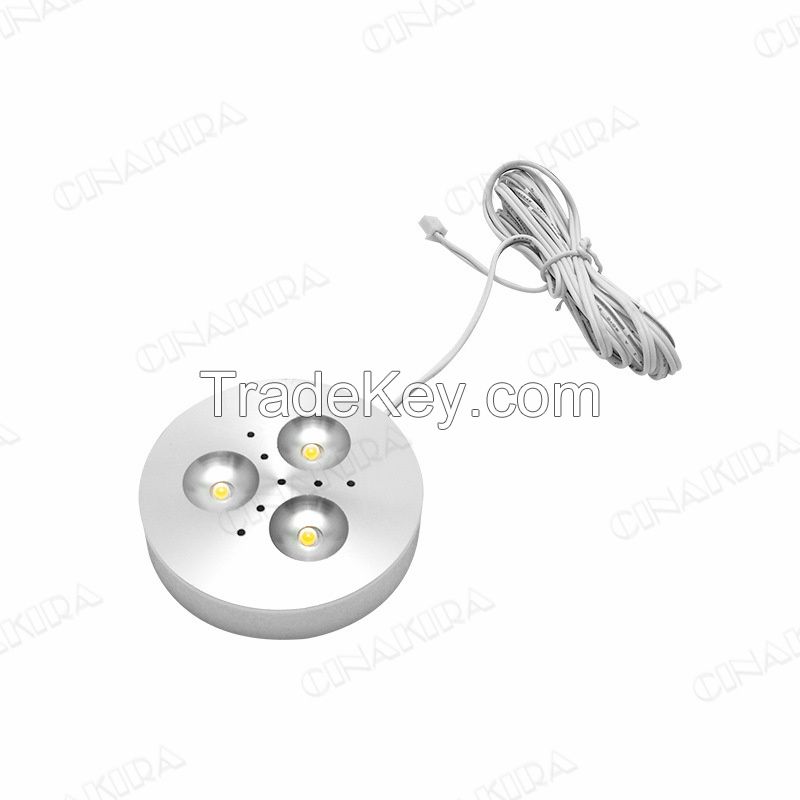 12v Led Cabinet Puck Light Hardwired Bulbs Kit Boat Ceiling Low Voltage Slim Aluminum Round Ultra Thin 3w Manufacturers