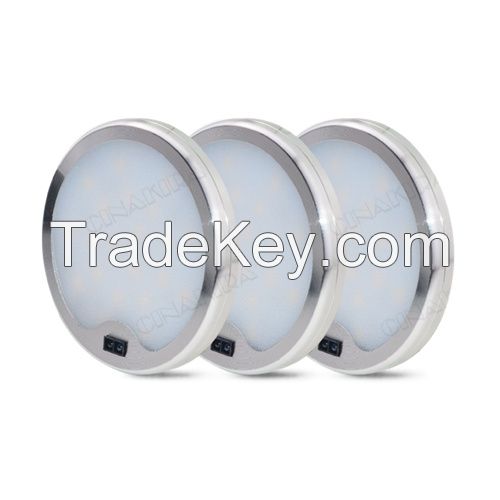 Led Puck Light Dc12v High Quality Cheap Multi-Function Kitchen Ultra Thin Round Silve Cabinet Light