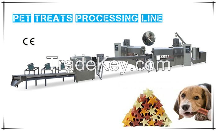 2018 USA Automatic Continuous Crispy Dental Care New Stainless Steel Large Capacity Pet Treats Processing Line