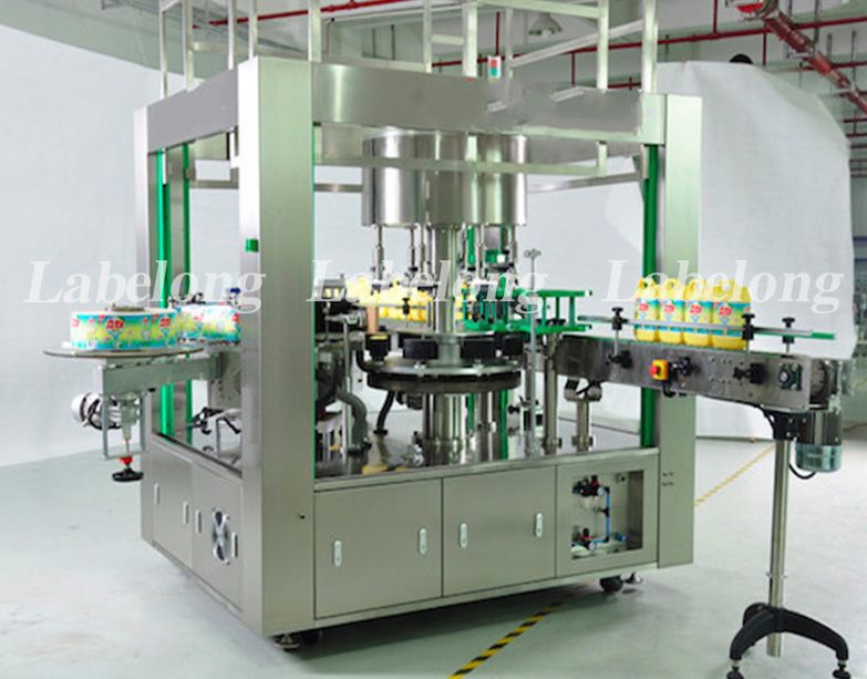 High Speed Rotational Hot Melt Adhesive Round Bottle Labeling Machine