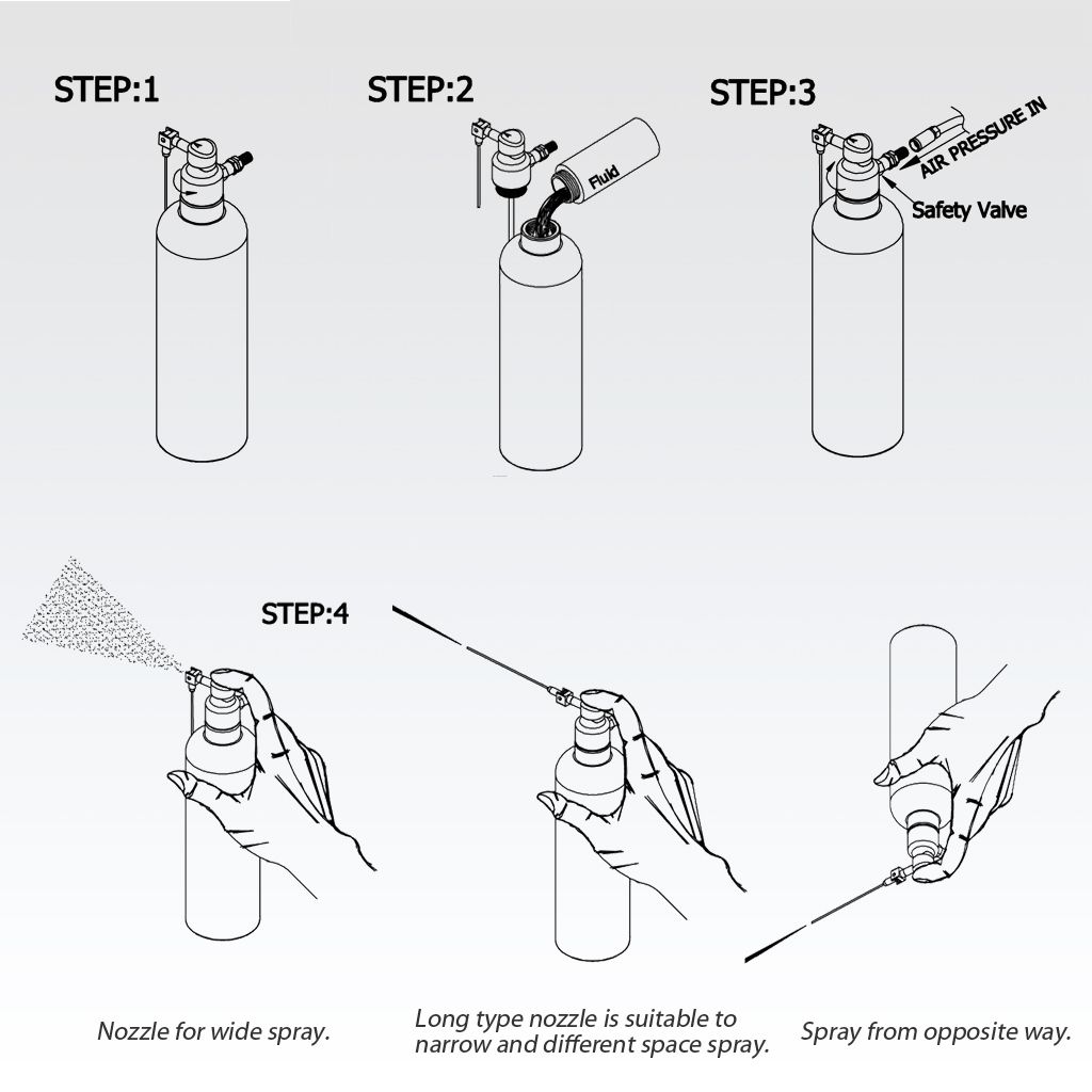 FIRSTINFO Air Stainless Steel Can Refill Pressure Storage Sprayer