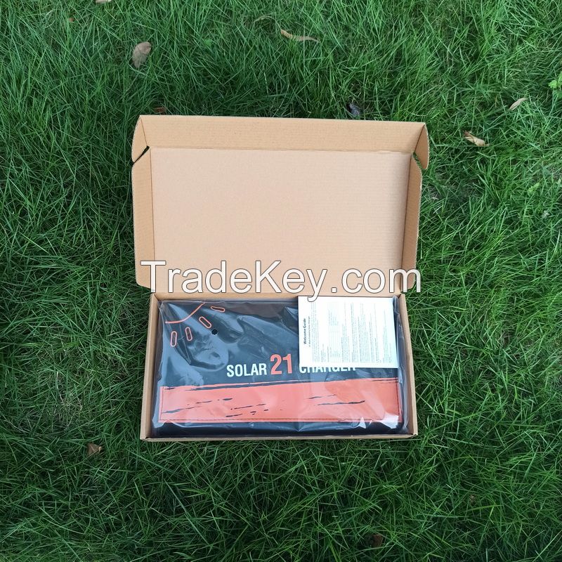 Solar Phone Charger Vending 21W 2-port usb Foldable Camping Solar Panel Charger 15w 21w 28w Foldable Solar Panel Phone Charger