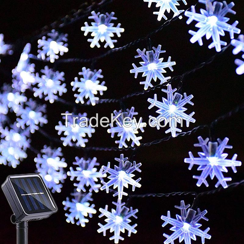 Water Droplets Cherry Bubble Ball Dragonfly Snowflakes Led String Lights Solar Powered Christmas Garden Decorative Lights