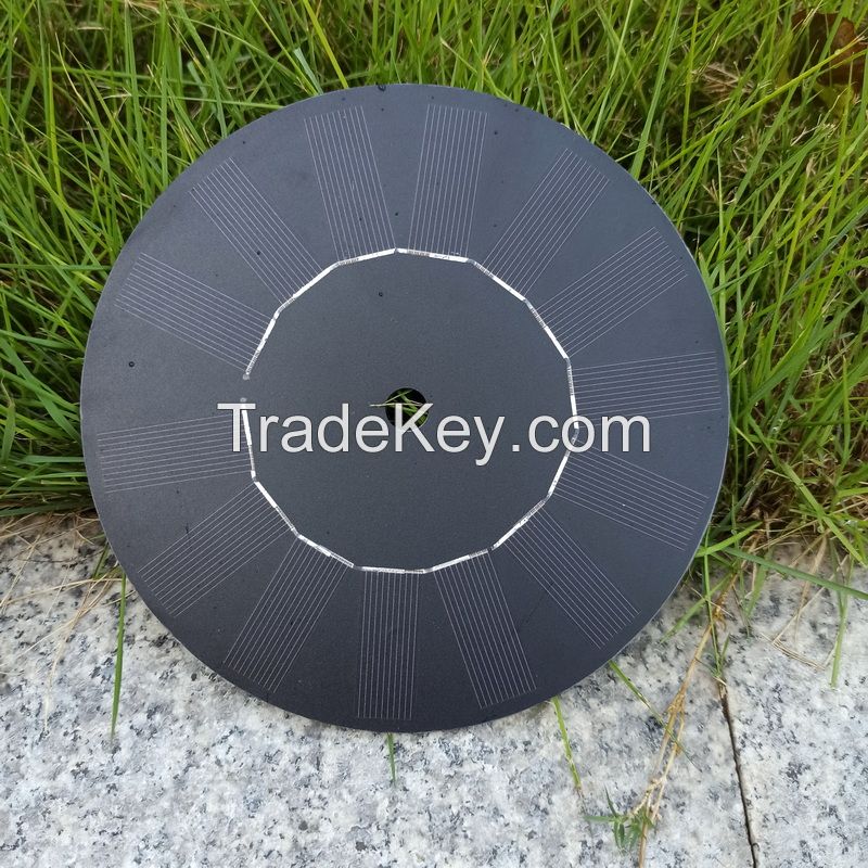 Monocrystalline Solar Cell Circular Garden Water Pump Fountain Solar Module 7v Dia 160 mm Round 1.4w Small PV Penal Solar Panel