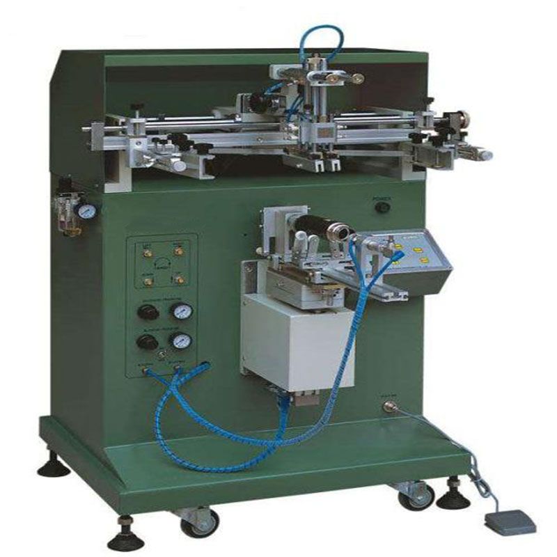 cylinder screen printing machine | semi auto screen printer for fire extinguisher