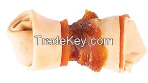 High Quality factory stock dog dental treat knotted bone Human food grade ingredients dog snack for rewards And Cheap Road  From Vietnam
