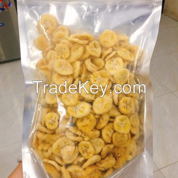 100% Dried fruit Banana export from Vietnam - Natural Banana Chips 