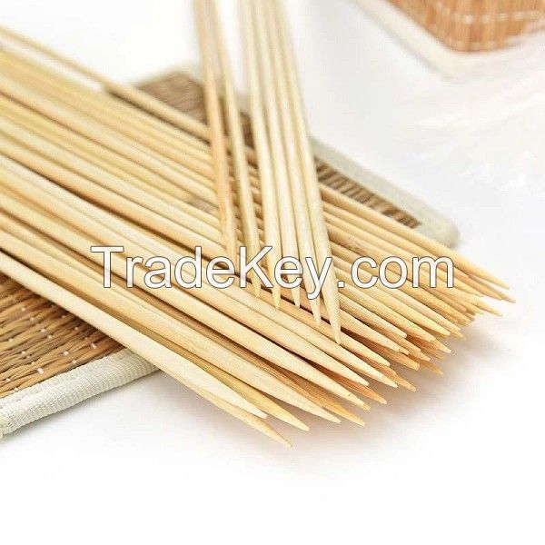 2.5mm 3mm 3.5mm 5mm Wooden BBQ Stick Custom Bamboo Skewer/ BBQ Skewers - Disposable Round Natural Bamboo Skewer