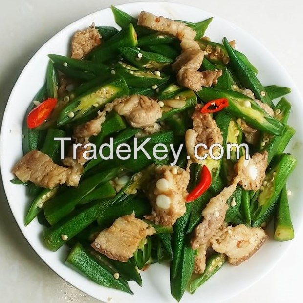 PREMIUM QUALITY FROZEN OKRA FROM VIETNAM - 100% FRESH VEGETABLES FOR MEALS