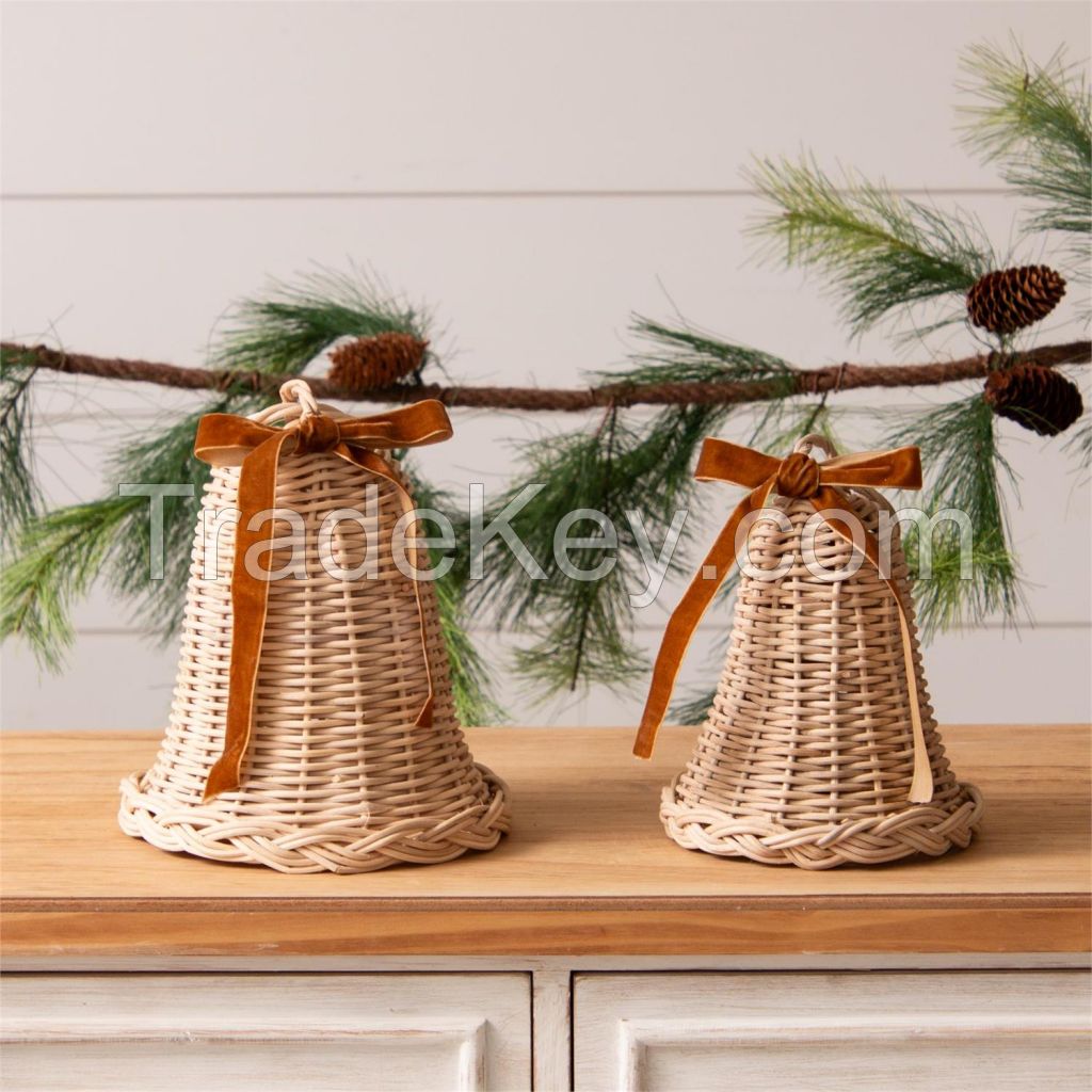 Vietnamese Artisan Woven Rattan Bell - Stylish, Sustainable Bell for Home Decoration & Gifts