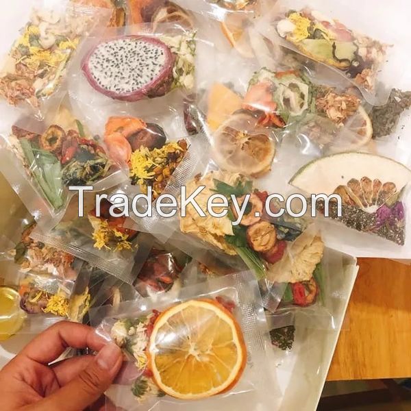 VIETNAMESE ORGANIC FRESH HANDMADE DRIED SLICE FRUIT DETOX TEA FOR HEALTH and SKIN