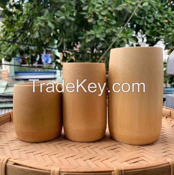 VIETNAM BAMBOO COFFEE AND TEA CUPS - NATURAL, ECO-FRIENDLY, REUSABLE, HIGH-QUALITY