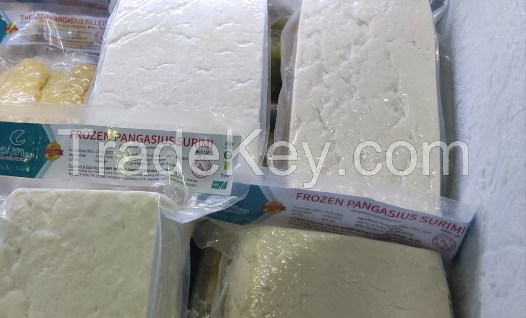 FROZEN PANGASIUS SURIMI DELUXE CUTS / SUPERIOR TEXTURE / COMPETITIVE PRICE / MADE IN VIETNAM