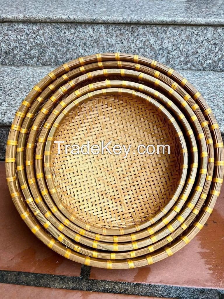 AUTHENTIC BAMBOO BASKET / NATURAL ELEGANCE FOR YOUR HOME / MADE IN VIETNAM